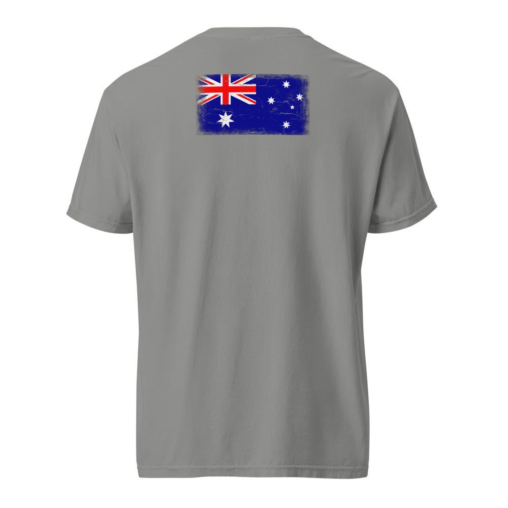 Australia Flag Tee — Back — Grey