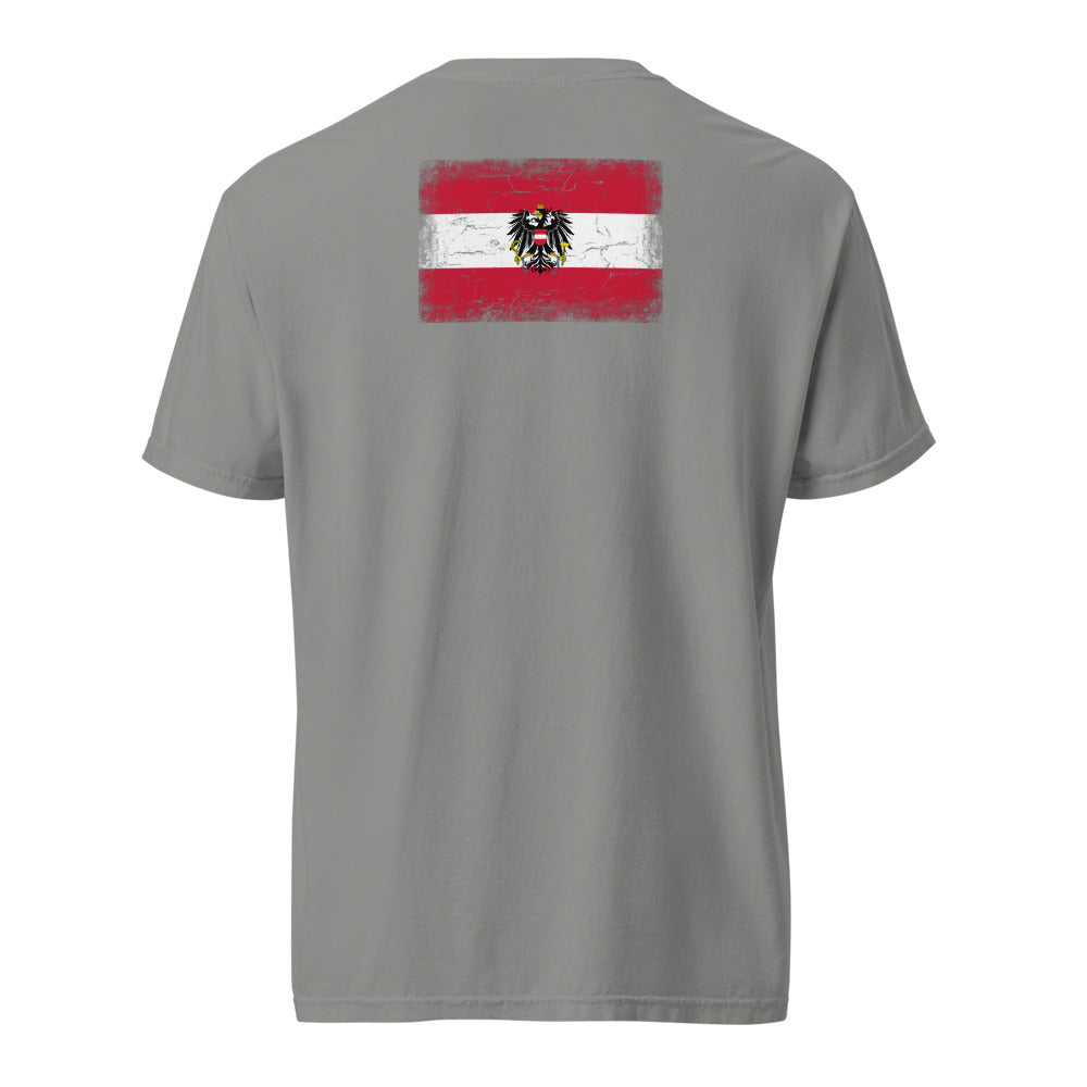Austria Flag Tee — Back — Grey