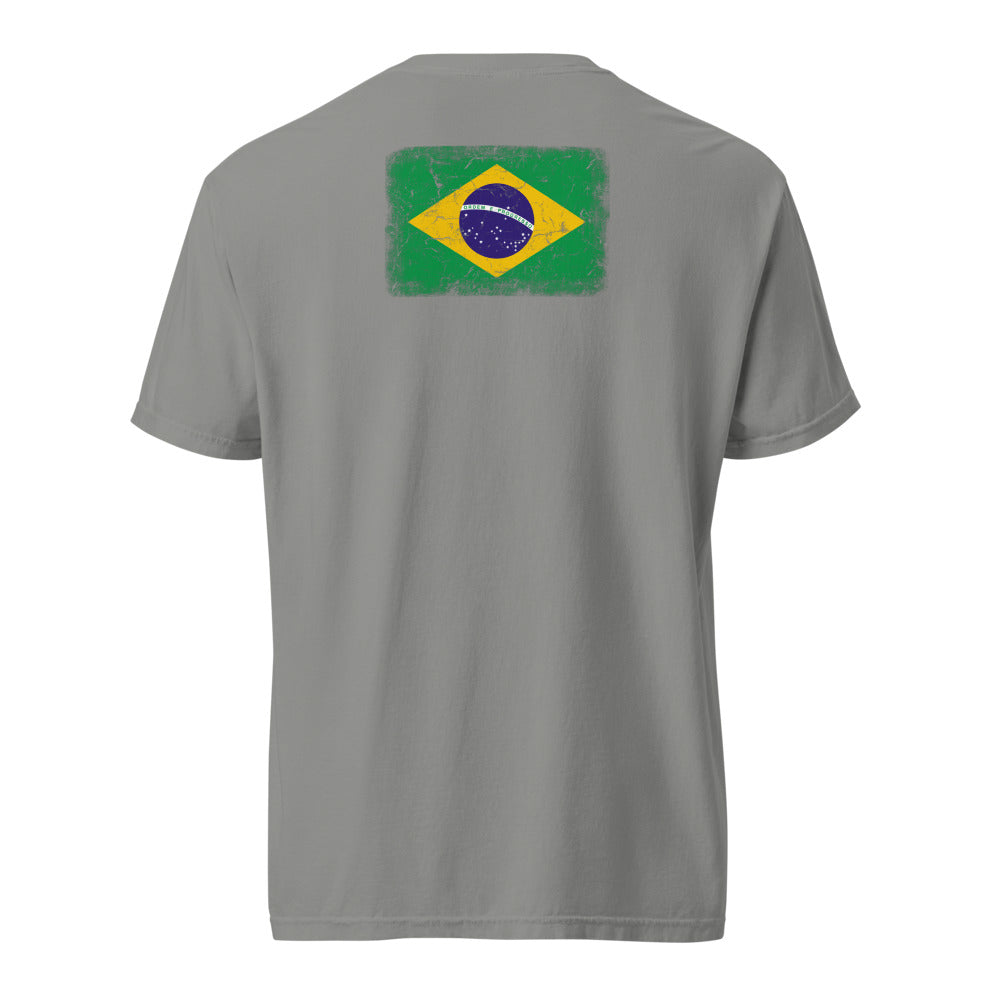 Brasil Flag Tee — Back — Grey