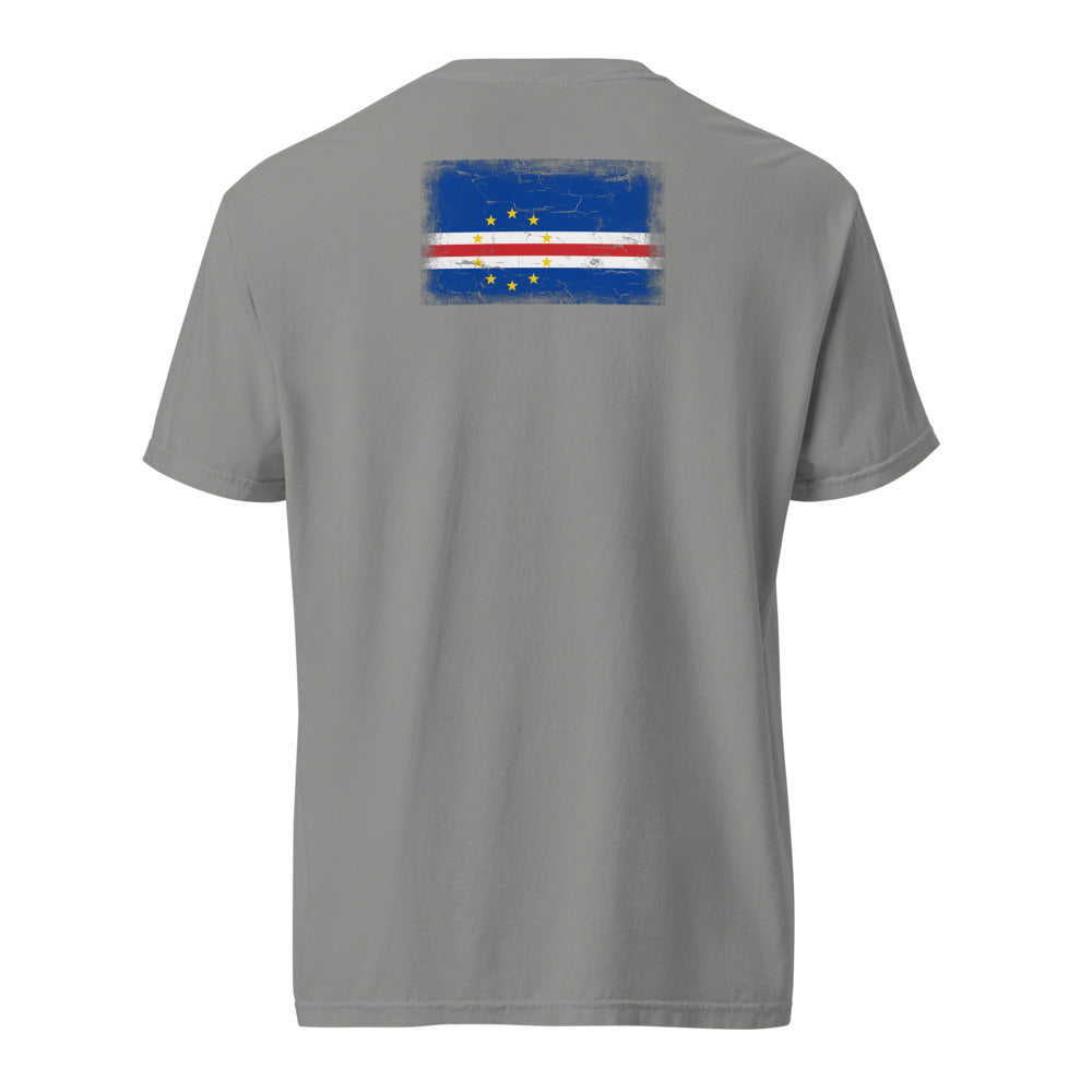 Cape Verde Flag Tee — Back — Grey
