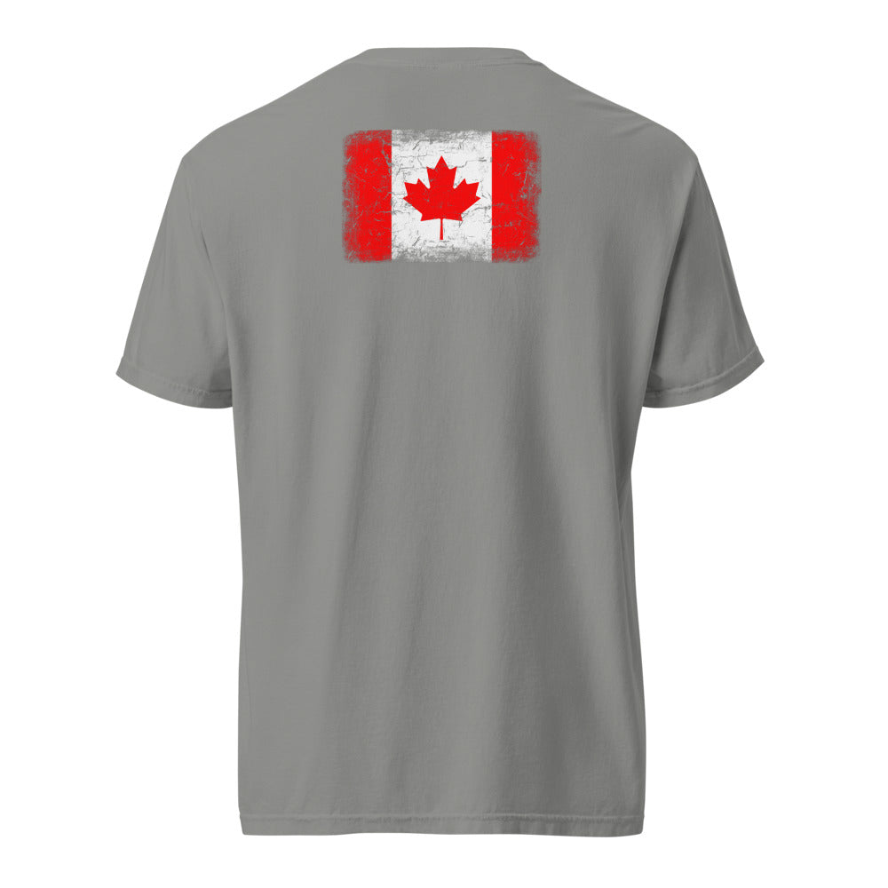 Canada Flag Tee — Back — Grey