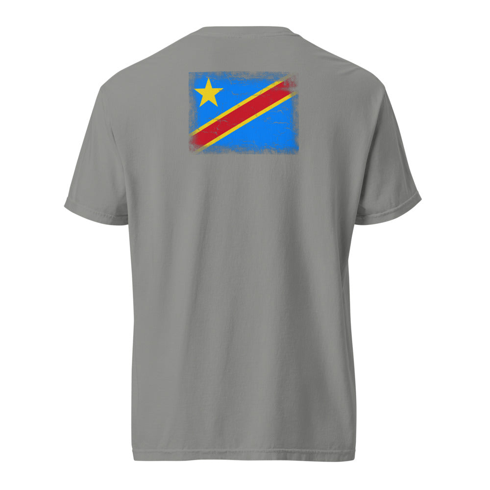 Congo Flag Tee — Back — Grey