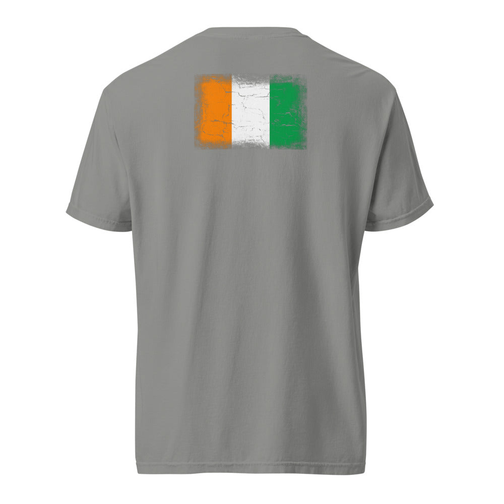 Côte d'Ivoire Flag Tee — Back — Grey