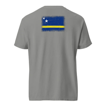 Curaçao Flag Tee | Back Print | Unisex | Heavyweight Cotton