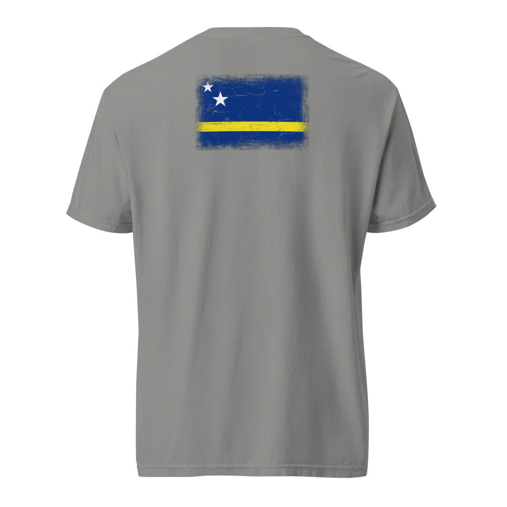 Curacao Flag Tee — Back — Grey