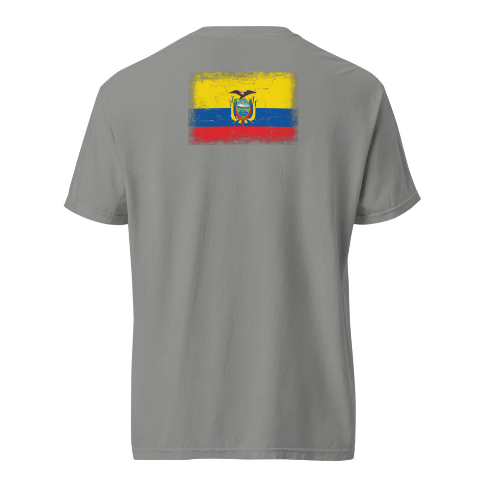Ecuador Flag Tee — Back — Grey