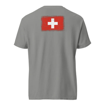 Switzerland Flag Tee | Back Print | Unisex | Heavyweight Cotton