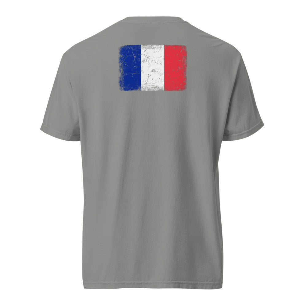 France Flag Tee — Back — Grey