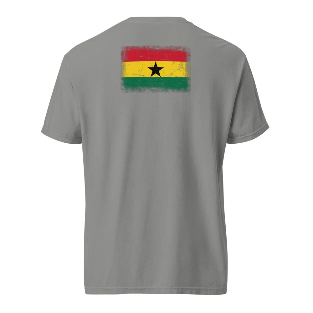 Ghana Flag Tee — Back — Grey