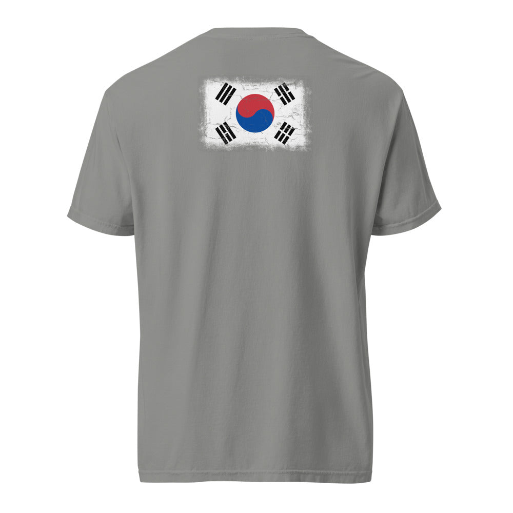 South Korea Flag Tee — Back — Grey