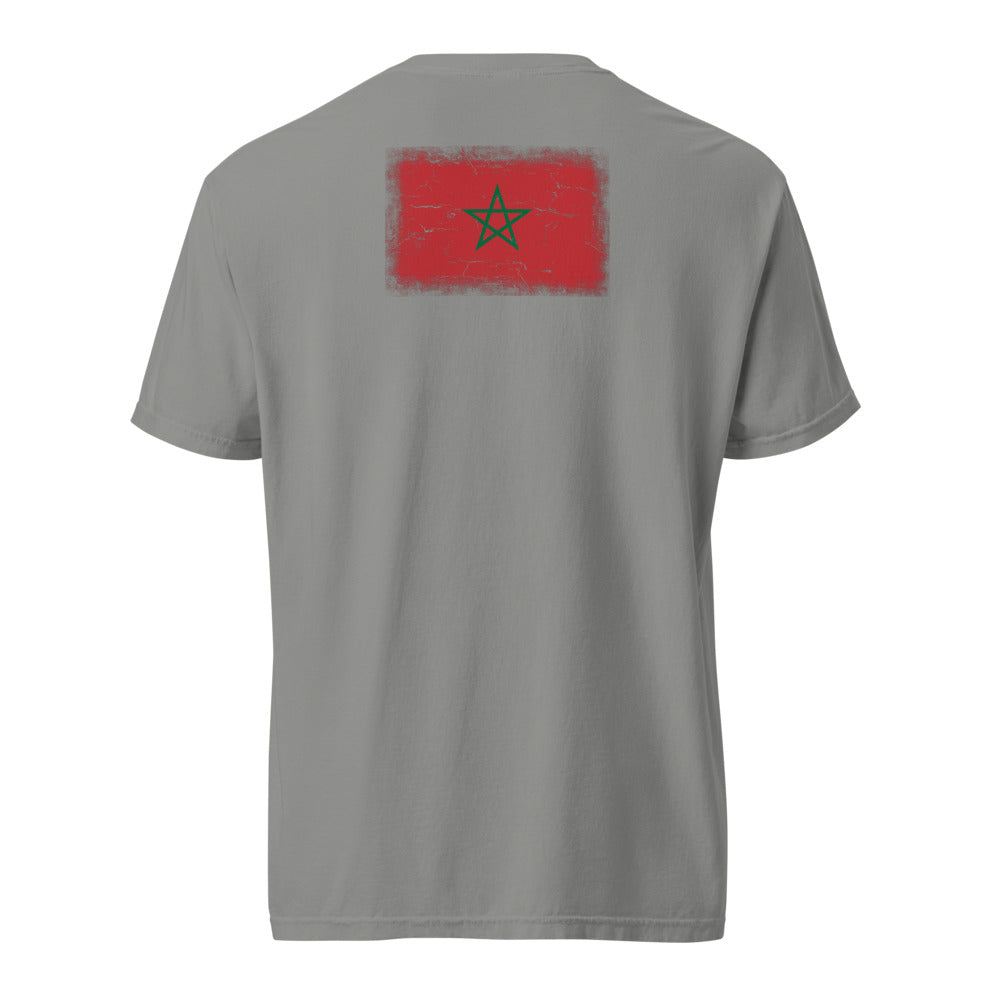 Morocco Flag Tee — Back — Grey