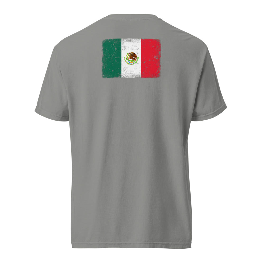 Mexico Flag Tee — Back — Grey