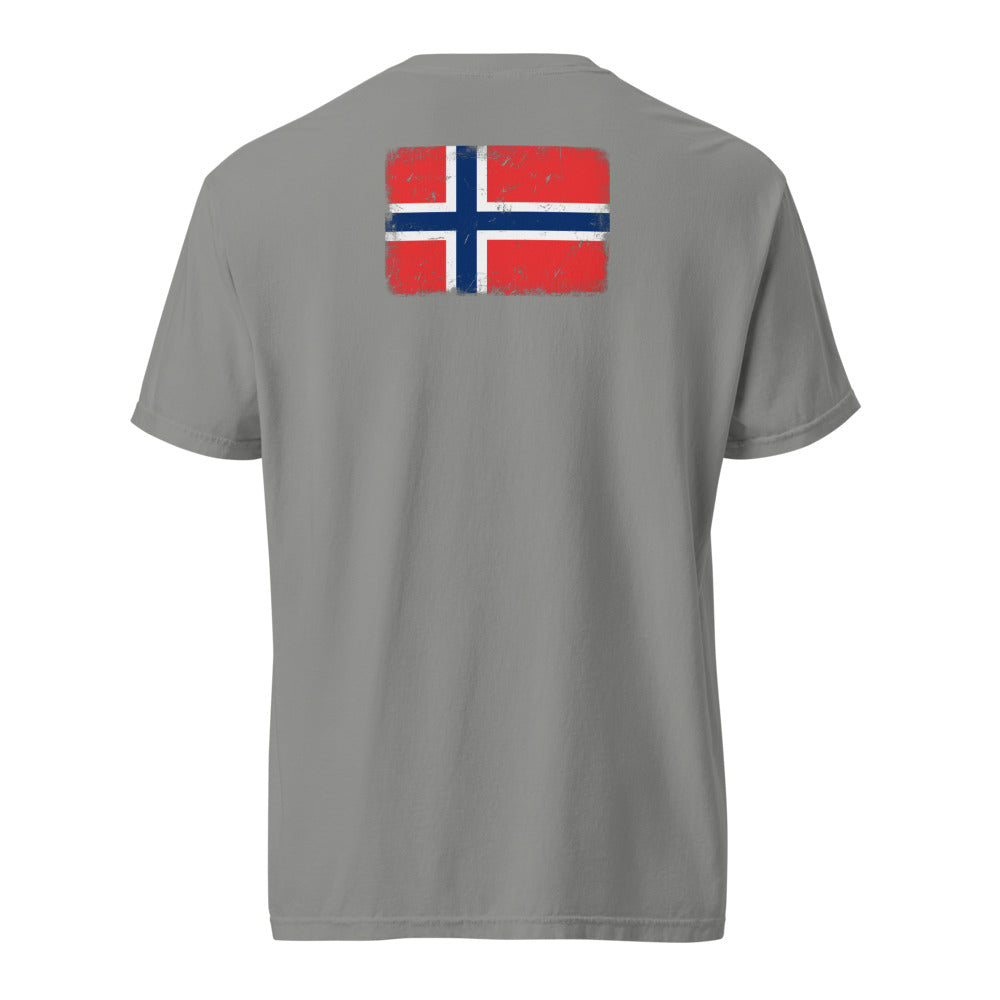 Norway Flag Tee — Back — Grey