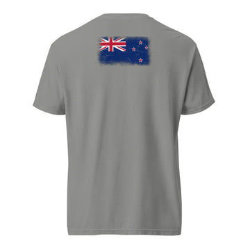 New Zealand Flag Tee | Back Print | Unisex | Heavyweight Cotton