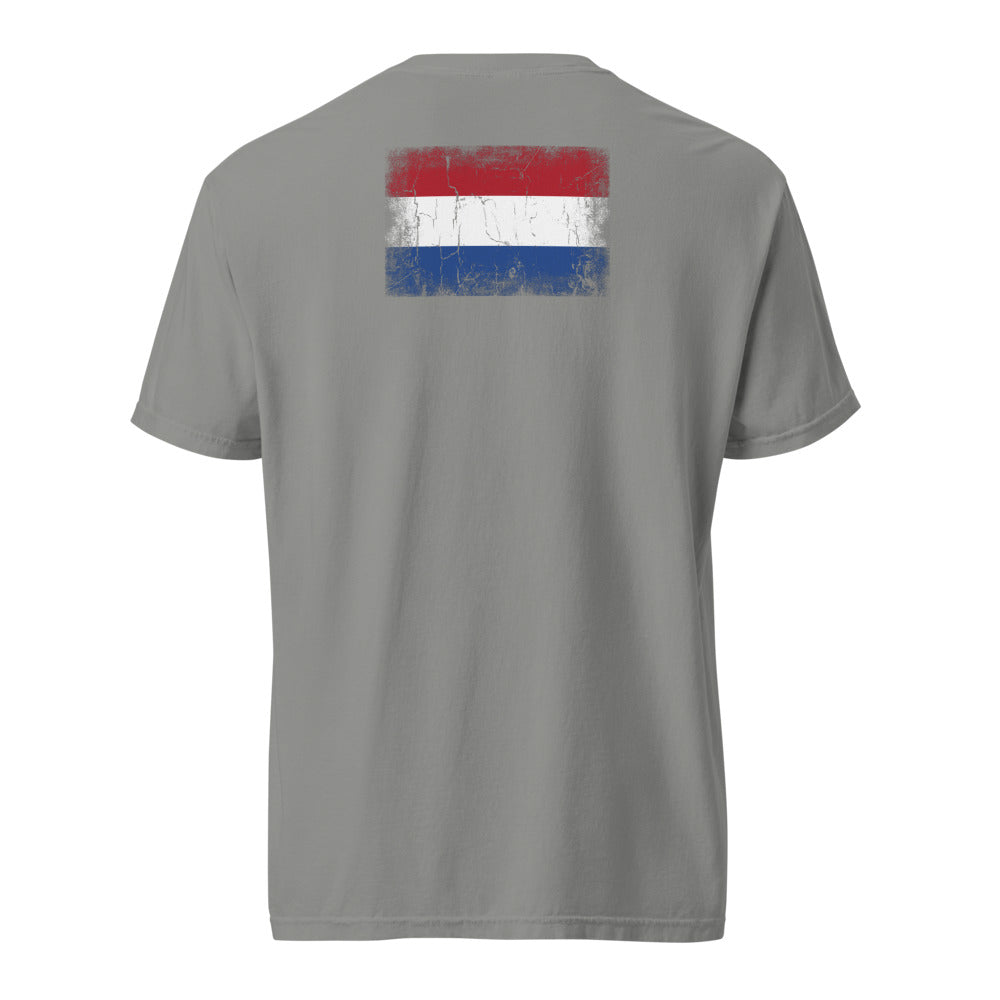 Netherlands Flag Tee — Back — Grey