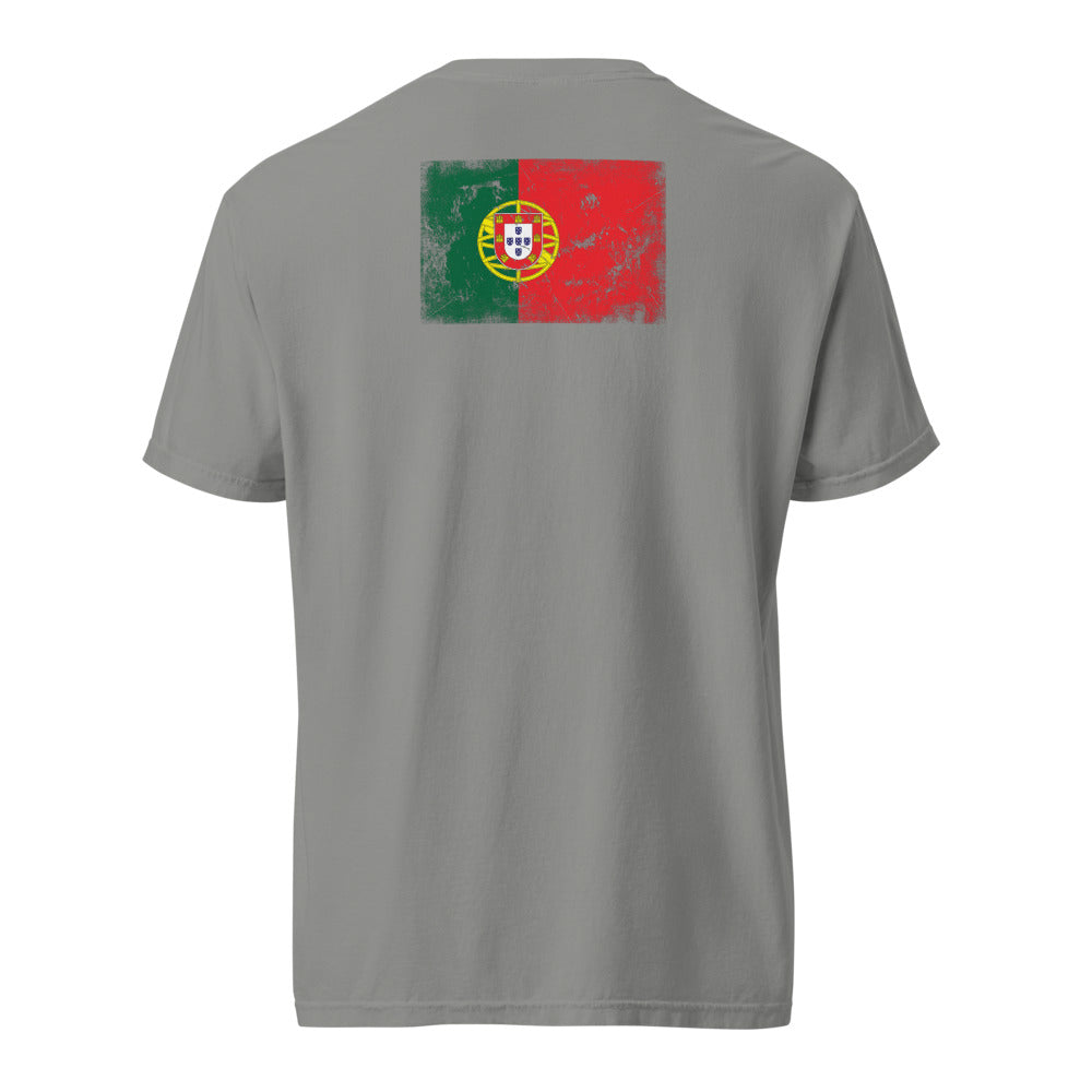 Portugal Flag Tee — Back — Grey