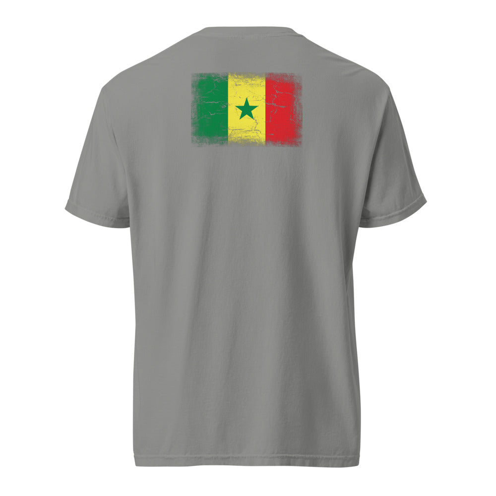 Senegal Flag Tee — Back — Grey