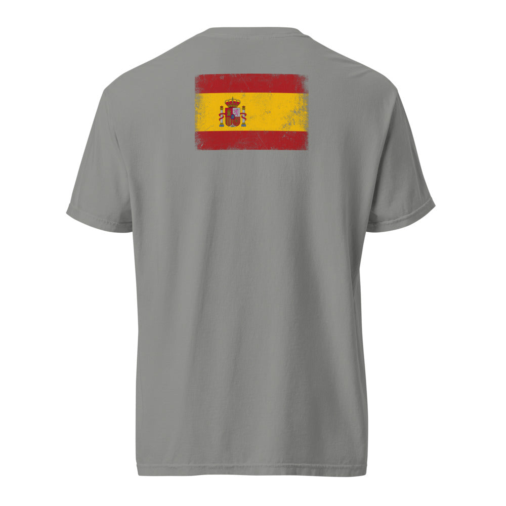 Spain Flag Tee — Back — Grey