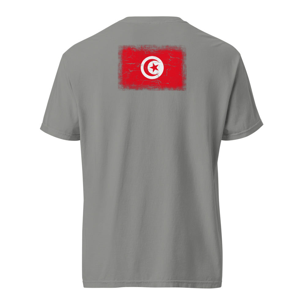 Tunisia Flag Tee — Back — Grey
