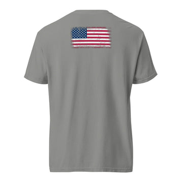 USA Flag Tee | Back Print | Unisex | Heavyweight Cotton