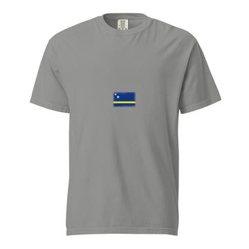 Curaçao Flag Tee | Minimal | Unisex | Heavyweight Cotton