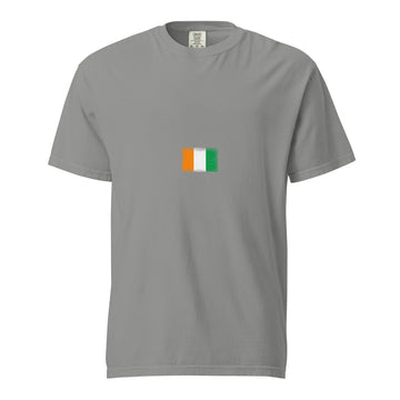 Côte d'Ivoire Flag Tee | Minimal | Unisex | Heavyweight Cotton