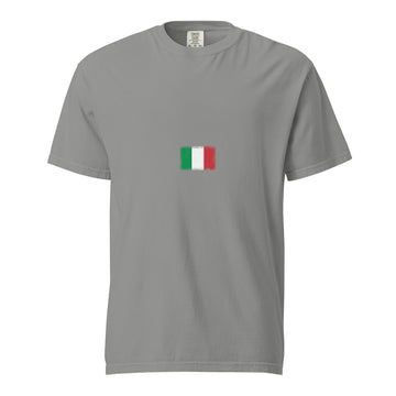 Italy Flag Tee | Minimal | Unisex | Heavyweight Cotton