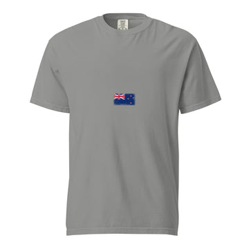 New Zealand Flag Tee | Minimal | Unisex | Heavyweight Cotton