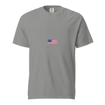 USA Flag Tee | Minimal | Unisex | Heavyweight Cotton