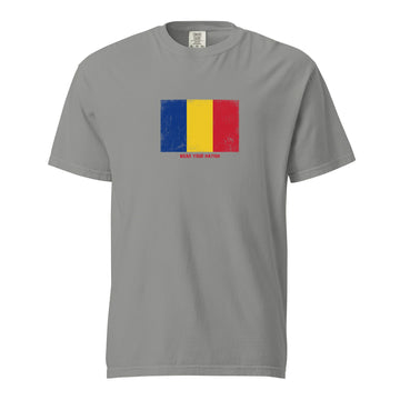 Romania Flag T-Shirt | Unisex | Heavyweight Cotton