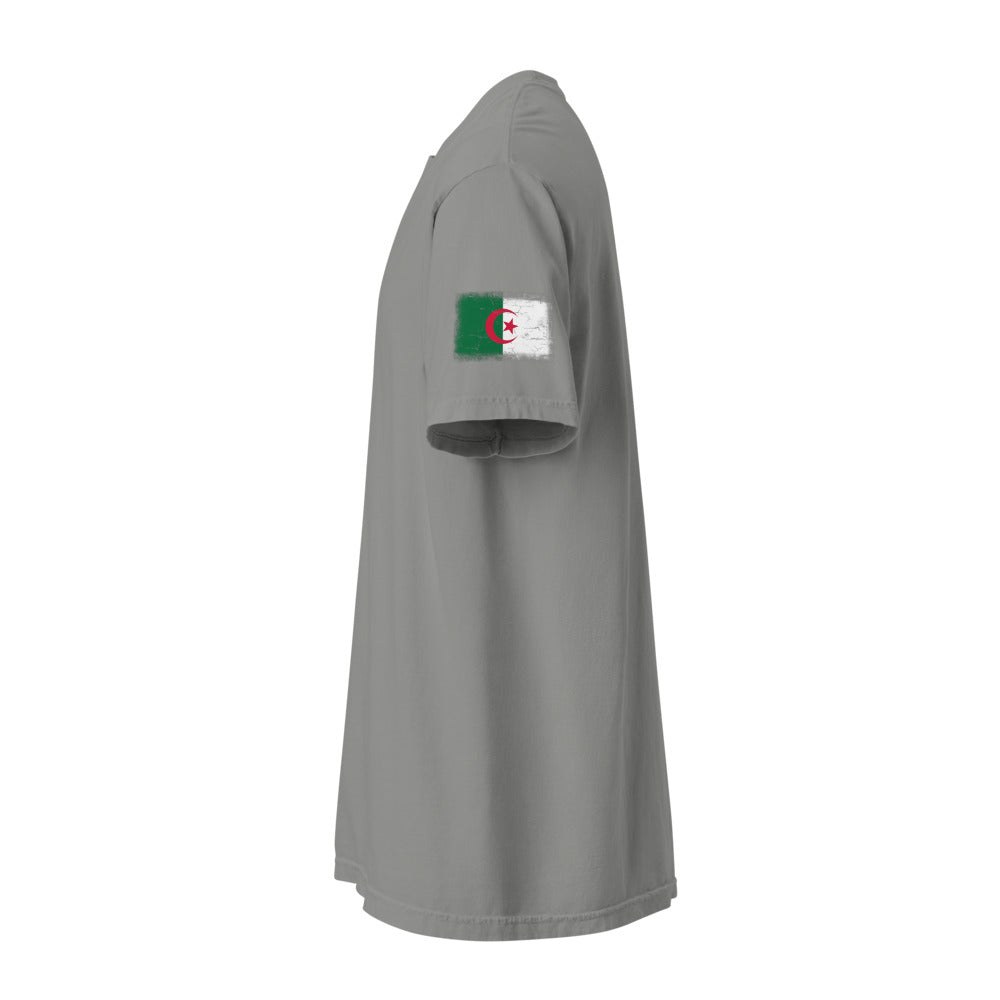 Algeria Flag Tee — Sleeve — Grey