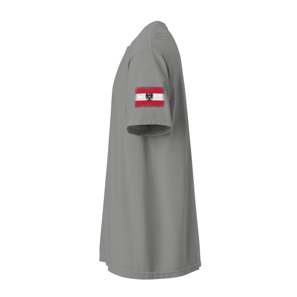 Austria Flag Tee — Sleeve — Grey