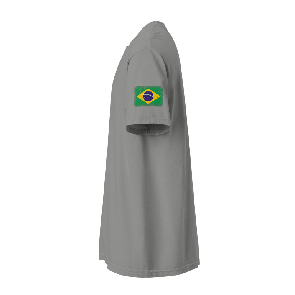 Brasil Flag Tee — Sleeve — Grey