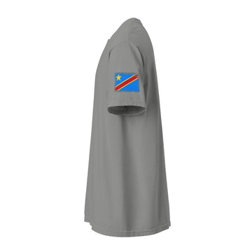 Congo Flag Tee | Sleeve Badge | Unisex | Heavyweight Cotton
