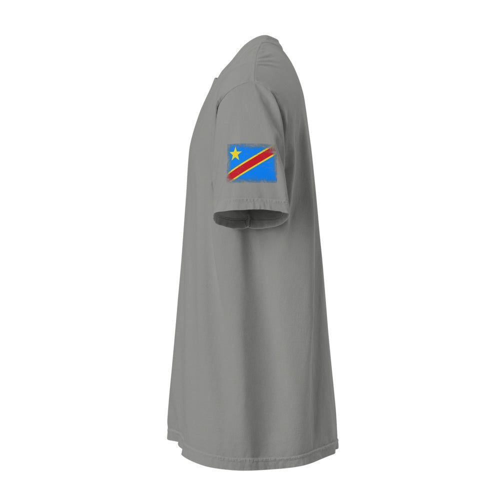 Congo Flag Tee — Sleeve — Grey