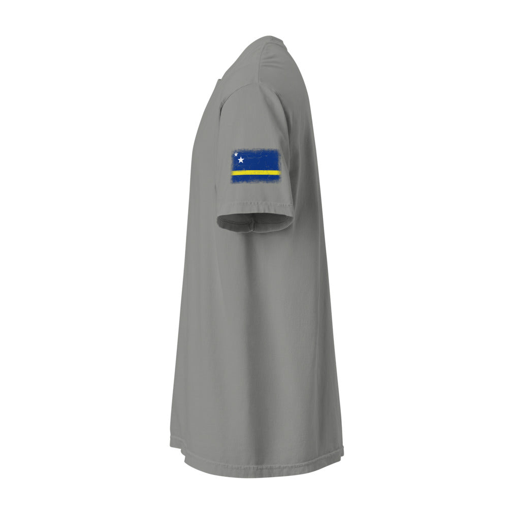 Curacao Flag Tee — Sleeve — Grey