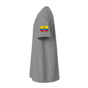 Ecuador Flag Tee | Sleeve Badge | Unisex | Heavyweight Cotton