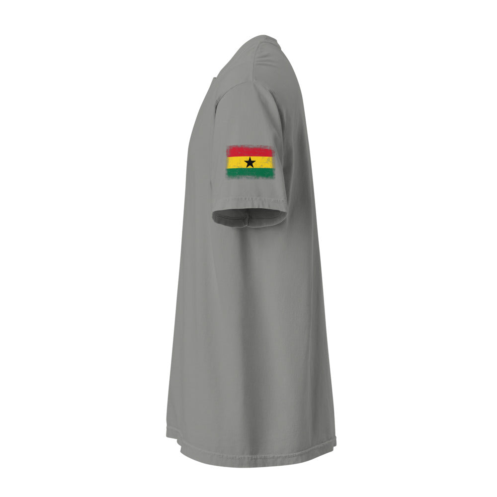 Ghana Flag Tee — Sleeve — Grey