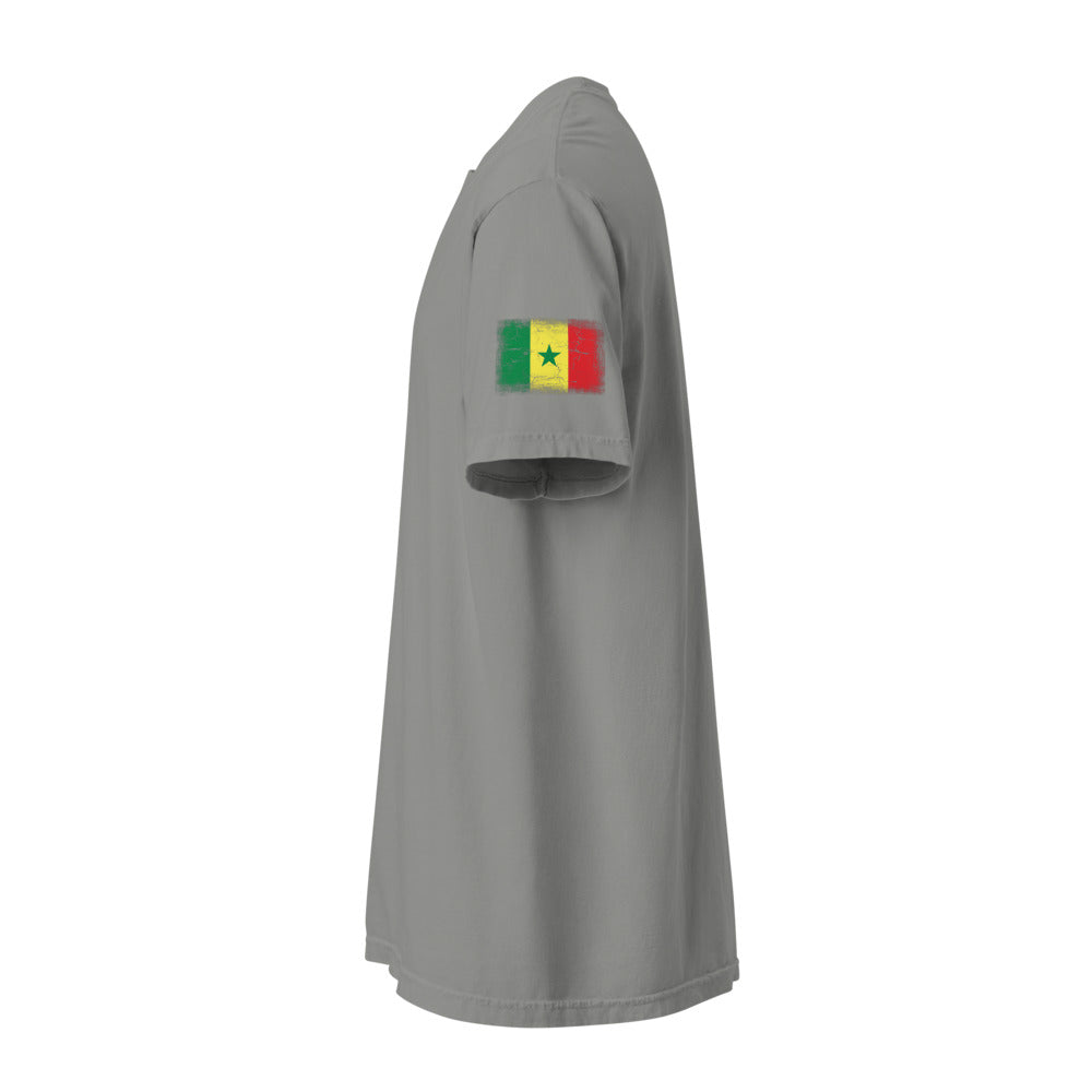 Senegal Flag Tee — Sleeve — Grey