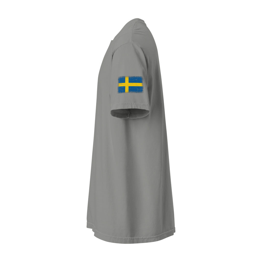 Sweden Flag Tee — Sleeve — Grey