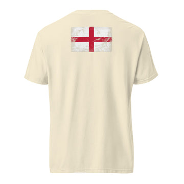 England Flag Tee | Back Print | Unisex | Heavyweight Cotton
