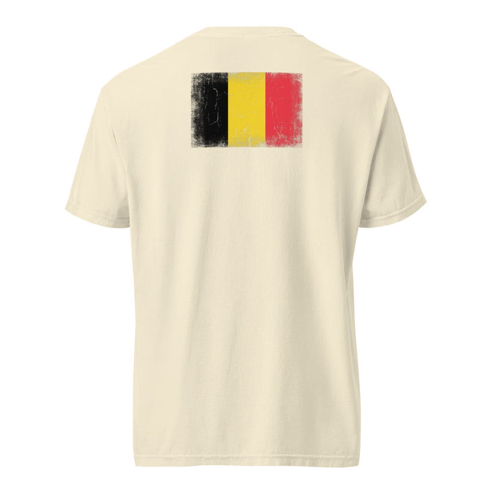 Belgium Flag Tee — Back — Ivory