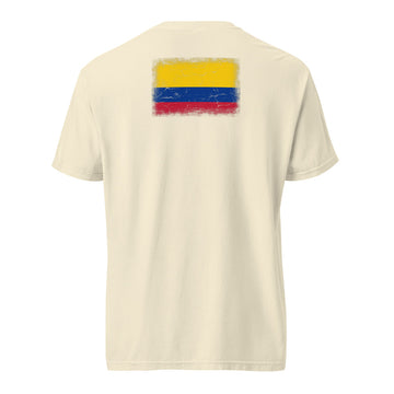Colombia Flag Tee | Back Print | Unisex | Heavyweight Cotton