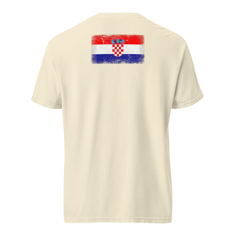 Croatia Flag Tee — Back — Ivory