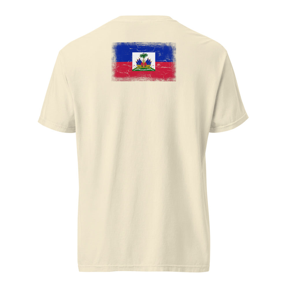 Haiti Flag Tee — Back — Ivory