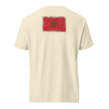 Morocco Flag Tee | Back Print | Unisex | Heavyweight Cotton