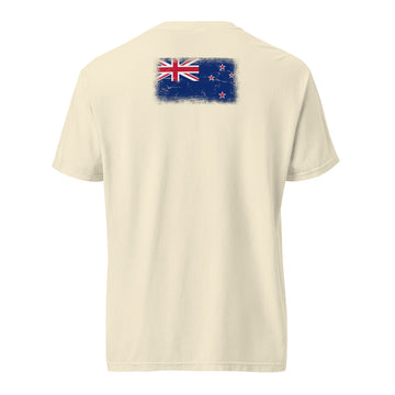 New Zealand Flag Tee | Back Print | Unisex | Heavyweight Cotton