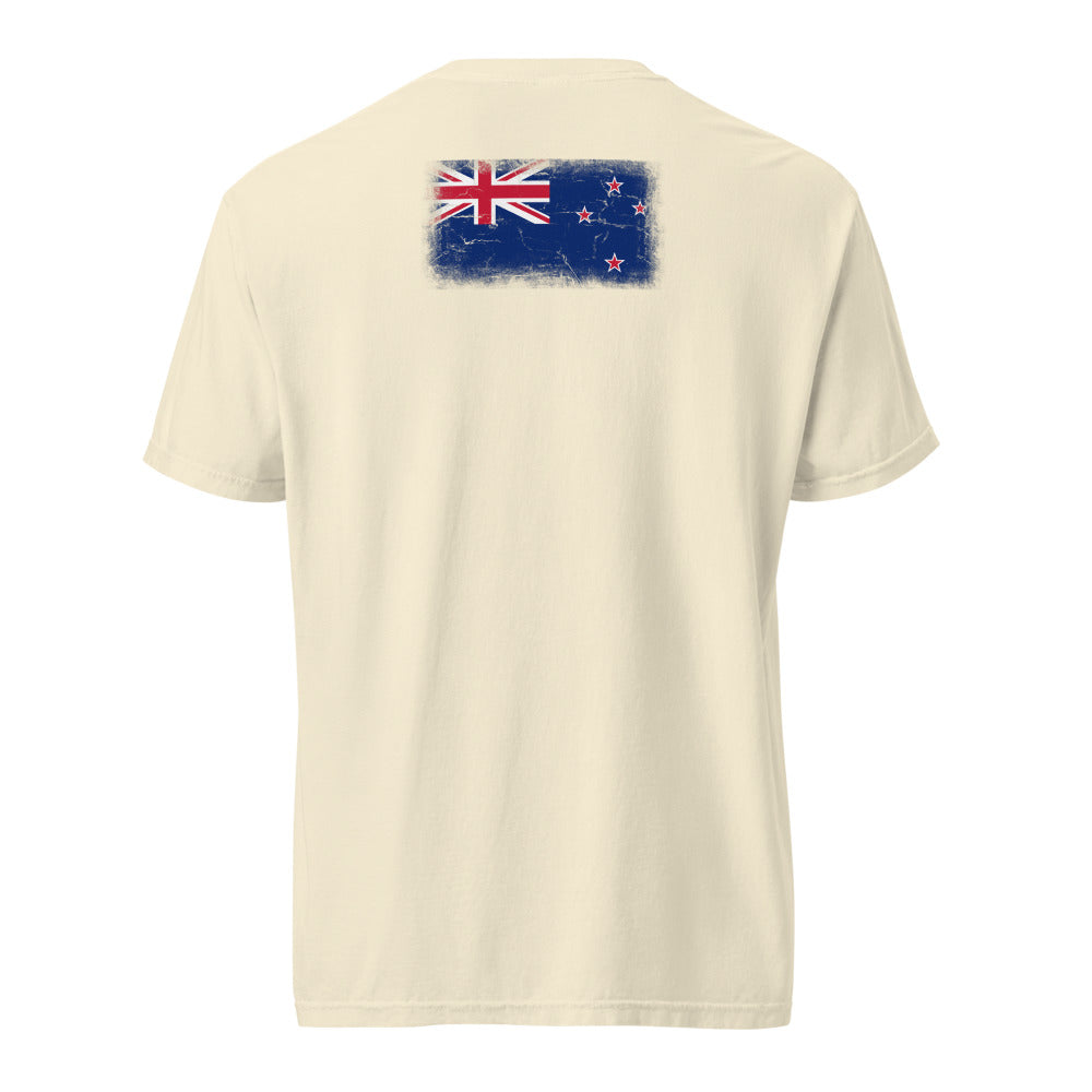 New Zealand Flag Tee — Back — Ivory