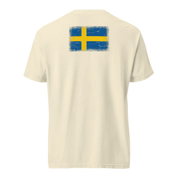 Sweden Flag Tee | Back Print | Unisex | Heavyweight Cotton