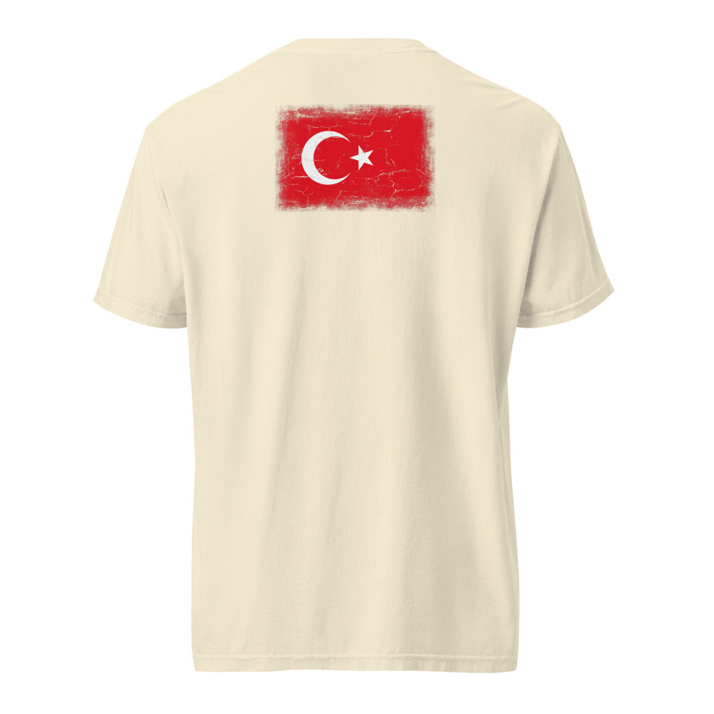 Türkiye Flag Tee — Back — Ivory